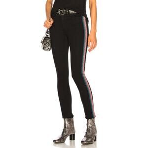 Mother High Waisted Looker Ankle Fray Guilty Glitter Racer 26